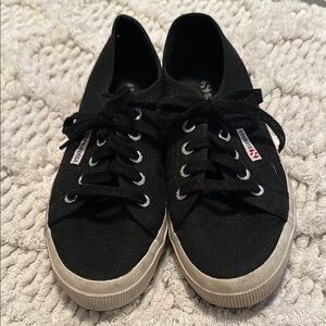 Superga Black Canvas Sneakers